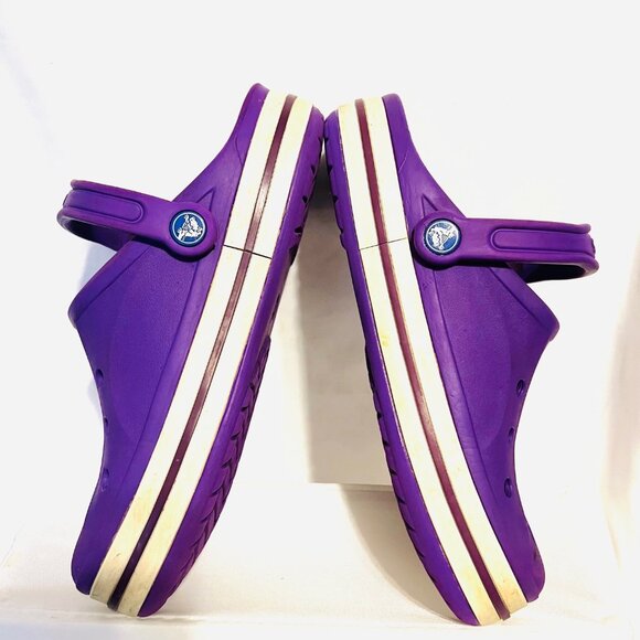 CROCS Iconic Comfort Bayaband Unisex (m/8 w/6) Purple Slip On Clogs-Vented top - Picture 5 of 14